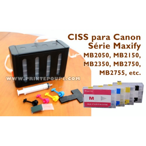 CISS para CANON com 4 tinteiros PGI-1500XL
