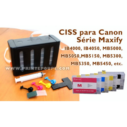 CISS para CANON com 4 tinteiros PGI-2500XL
