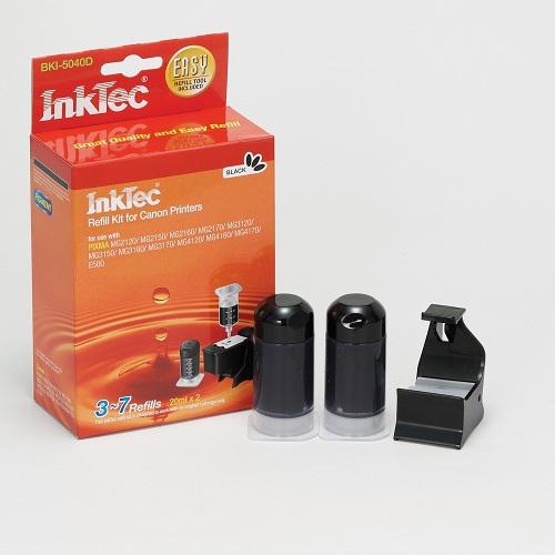 Kit Recarga para tinteiros Canon PG-240/240xl PG-540/540xl PG-640/640xl PG-740/740xl PG-840/840xl. PRETO PIGMENTADO. 2 x 20ml