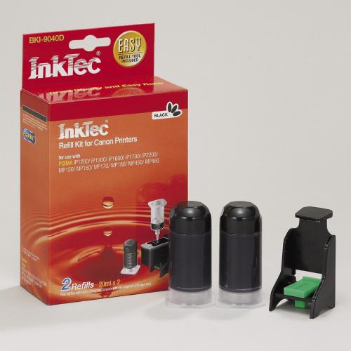 Kit Recarga para tinteiros Canon PG-30, PG-37, PG-40, PG-50 e PG-830. PRETO PIGMENTADO. 100 ml