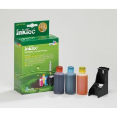 Kit Recarga para tinteiros Lexmark nº 1, 2, 33, 35, 15A, 24A, 29A, 37A e 37XLA. 3 CORES. 25ml x 3