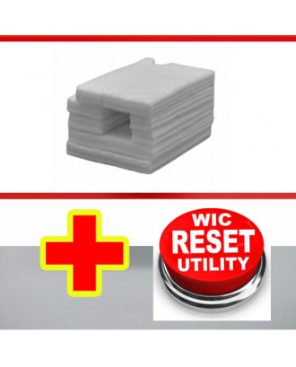 Almofada de Tinta para Epson c/ Caixas de Manutenção 1830528 e 1749772 + Chave para reiniciar contadores