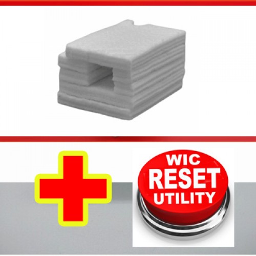 Almofada de Tinta para Epson c/ Caixas de Manutenção 1830528 e 1749772 + Chave para reiniciar contadores