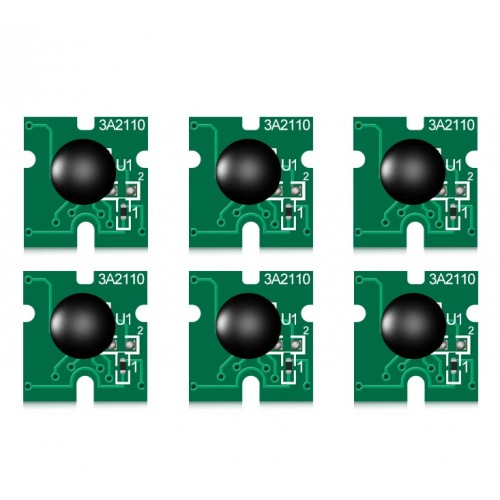 Conjunto de 6 chips descartáveis p/ tinteiros recarregáveis EPSON SureColor T7251-5 + 2x T725A (WH)