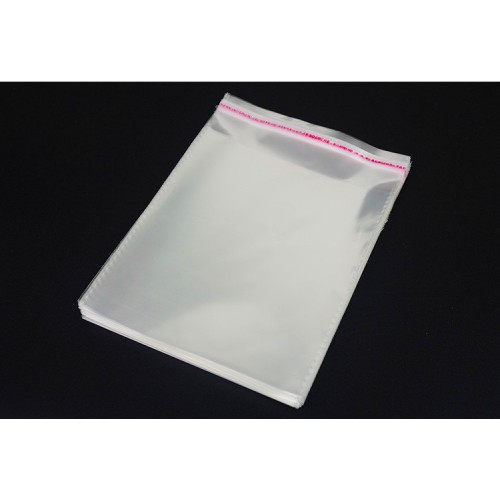 Pack 100 Sacos Celofane Auto-adesivos Transparentes