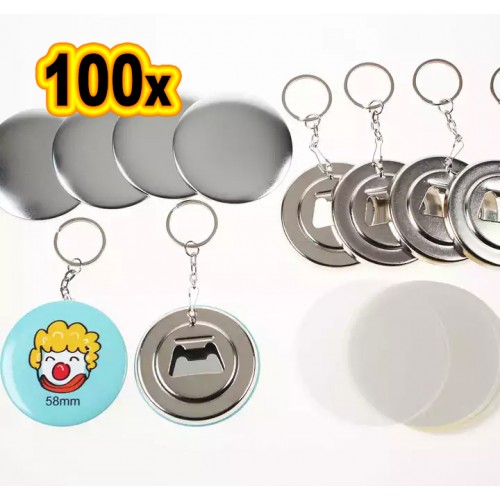 Pack de 100 Porta-chaves com Abre Garrafas para Personalizar