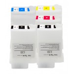 Tinteiros recarregáveis PFI-120 ou  PFI-320 CANON com 5 tinteiros  + chips permanentes - 130 ml/tinteiro