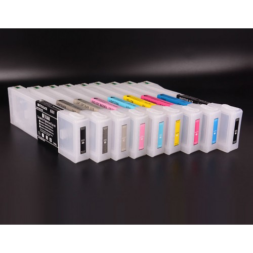 Tinteiros recarregáveis p/ EPSON Stylus Pro 7890 e 9890 tinteiros T6361-9 (9 tinteiros)