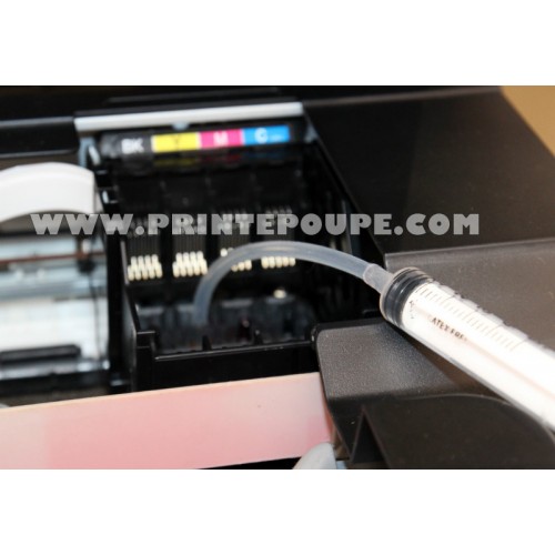 Kit de limpeza para cabeçotes de impressoras, com tinteiros Epson séries 11, 12, 13, 16, 18, 27, 29 e HP 932, 933, 950 e 951.