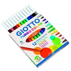 Canetas de feltro Giotto Turbo Color - 12 unidades