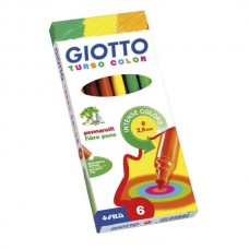 Canetas de feltro Giotto Turbo Color - 6 unidades