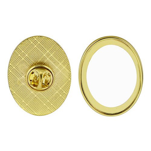 Pin dourado oval para personalizar por sublimação