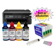 Epson WF-2510WF + Tinteiros recarregáveis + 400ml tinta premium, 100 ml/cor