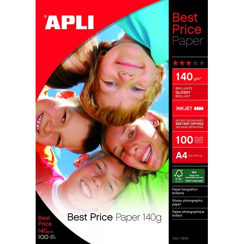 Papel Fotográfico Brilhante Best Price A4 - 140gr - 100 folhas