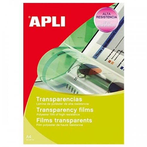 Acetatos / Transparências Autoadesivos Jato de Tinta Cor A4 10 Folhas - APLI