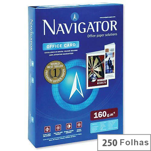 Navigator Papel A4 Multiusos p/ Laser e Jato de Tinta /Laser 250 folhas 160 grs