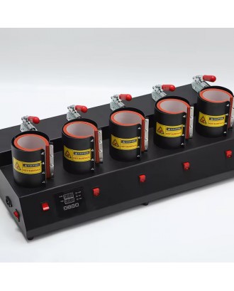 Prensa Térmica para 5 Canecas em Simultáneo