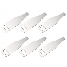 Pack 6 Abre Garrafas em Aço Inox, formato garrafa, para sublimação 147 x 37 x 2 mm