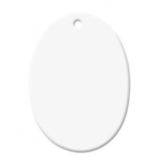 Adorno para pendurar em cerâmica branco oval para personalizar por sublimação