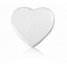 Coração em Cerâmica Branco Premium Magnetizado 67x59 mm p/ sublimação