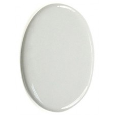 Azulejo Branco em cerâmica ovalado 12,5 x 9 cm para sublimação