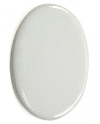 Azulejo Branco em cerâmica ovalado 12,5 x 9 cm para sublimação