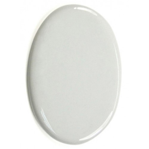 Azulejo Branco em cerâmica ovalado 12,5 x 9 cm para sublimação