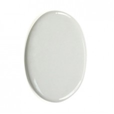 Azulejo Branco em cerâmica ovalado 8,4 x 6,4 cm para sublimação