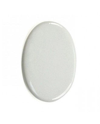 Azulejo Branco em cerâmica ovalado 7 x 4,5 cm para sublimação
