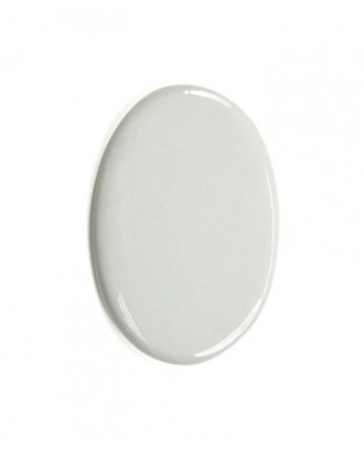 Azulejo Branco em cerâmica ovalado 7,5 x 5 cm para sublimação