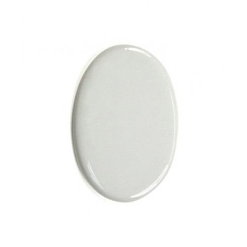 Azulejo Branco em cerâmica ovalado 7 x 4,5 cm para sublimação