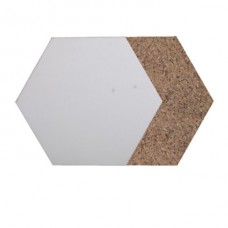 Base para copos hexagonal em cortiça com base de madeira MDF branca para sublimação