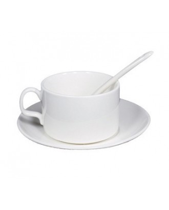 Chávena de Café 170 ml para Sublimação com Base e Colher