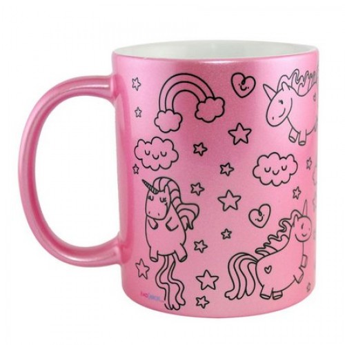 Caneca ROSA brilhante em cerâmica para sublimação
