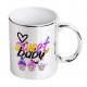 Caneca Prateada Espelhada Metalizada em Cerâmica p/ Sublimação