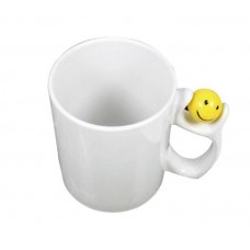 Caneca Branca 11 Oz com Emoji Smile sobre a Asa para sublimação