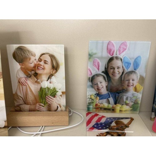 Acrílico Retro-iluminado para sublimação com base em Madeira