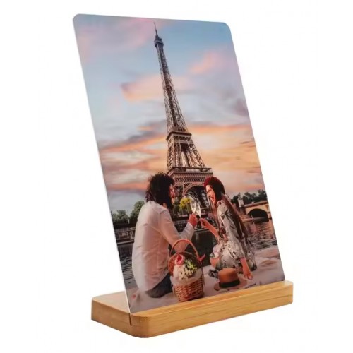 Chapa em Alumínio para sublimação com Base em Madeira