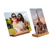 Chapa em Alumínio para sublimação com Base em Madeira