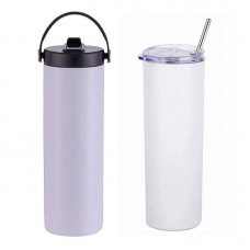 Copo em Aço Inox com Dupla Tampa p/ Sublimação - 20 Oz