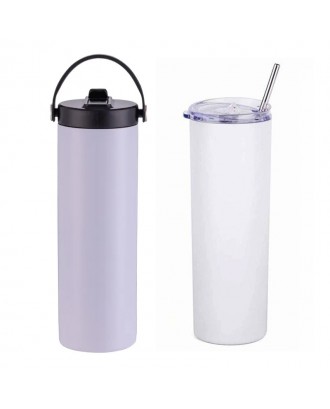 Copo em Aço Inox com Dupla Tampa p/ Sublimação - 20 Oz
