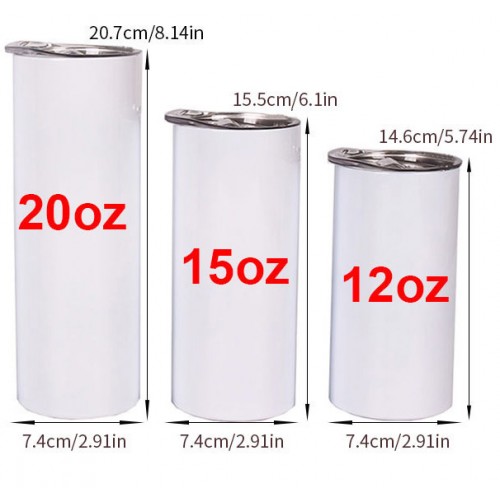 Copo em Aço Inox em Branco p/ Sublimação