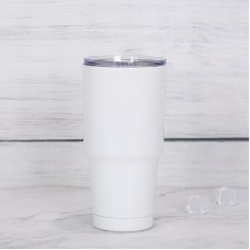 Copo em Aço Inox, p/ Automóvel, lacado em Branco p/ Sublimação 900 ml