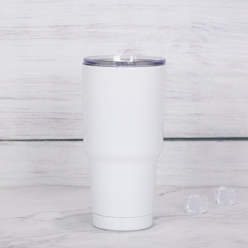 Copo em Aço Inox, p/ Automóvel, lacado em Branco p/ Sublimação 900 ml