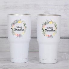 Copo em Aço Inox, p/ Automóvel, lacado em Branco p/ Sublimação 900 ml