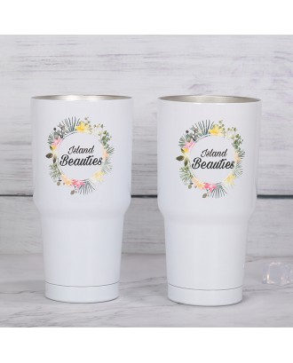 Copo em Aço Inox, p/ Automóvel, lacado em Branco p/ Sublimação 900 ml