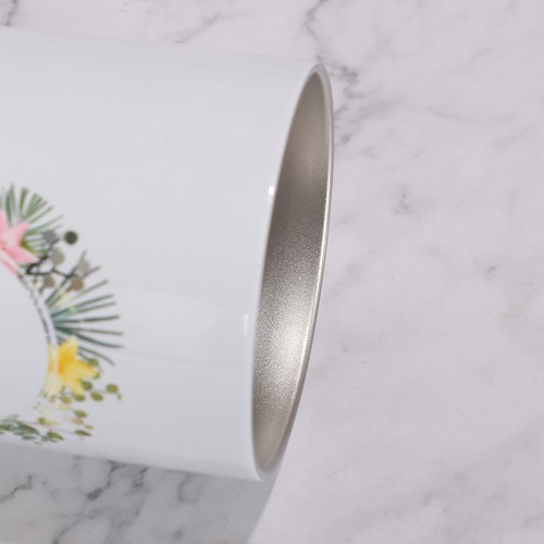 Copo em Aço Inox, p/ Automóvel, lacado em Branco p/ Sublimação 900 ml