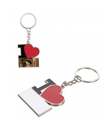 Porta-chaves em metal "I Love ...." a personalizar por sublimação