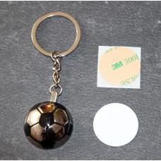 Porta-chaves em metal com bola de futebol para sublimação