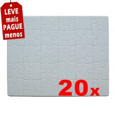 Pack 20 Puzzle 19 x 24 cm para sublimação - 30 pcs
